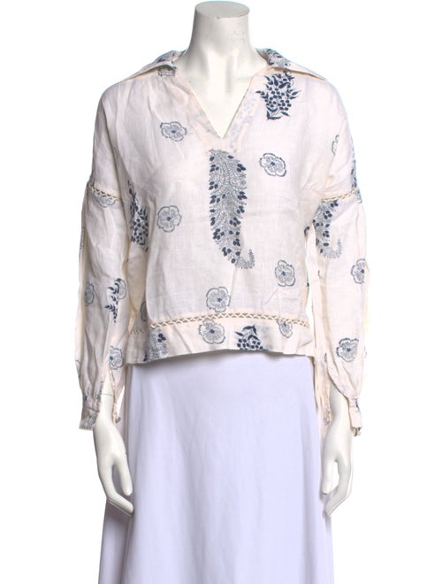 Alix of Bohemia Linen Printed Crop Top