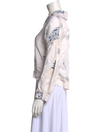 Alix of Bohemia Linen Printed Crop Top