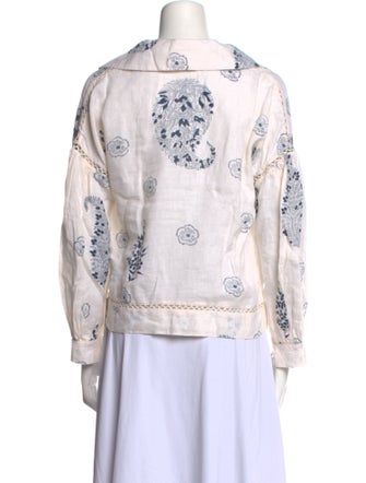 Alix of Bohemia Linen Printed Crop Top