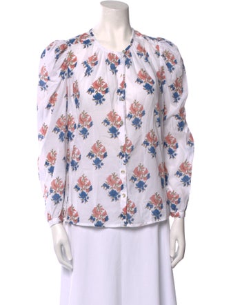 Alix of Bohemia Anna Floral Print Button-Up Top