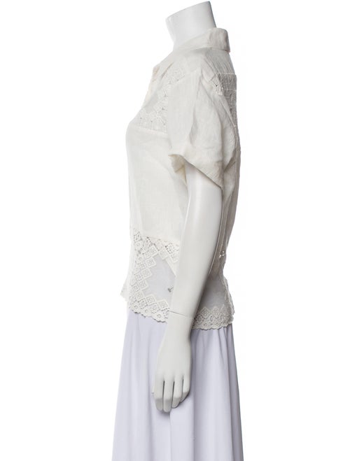 Alix of Bohemia Linen Short Sleeve Button-Up Top