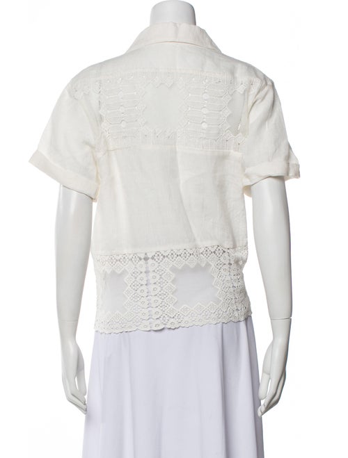 Alix of Bohemia Linen Short Sleeve Button-Up Top