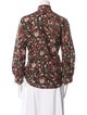 Alix of Bohemia Floral Print Mock Neck Button-Up Top