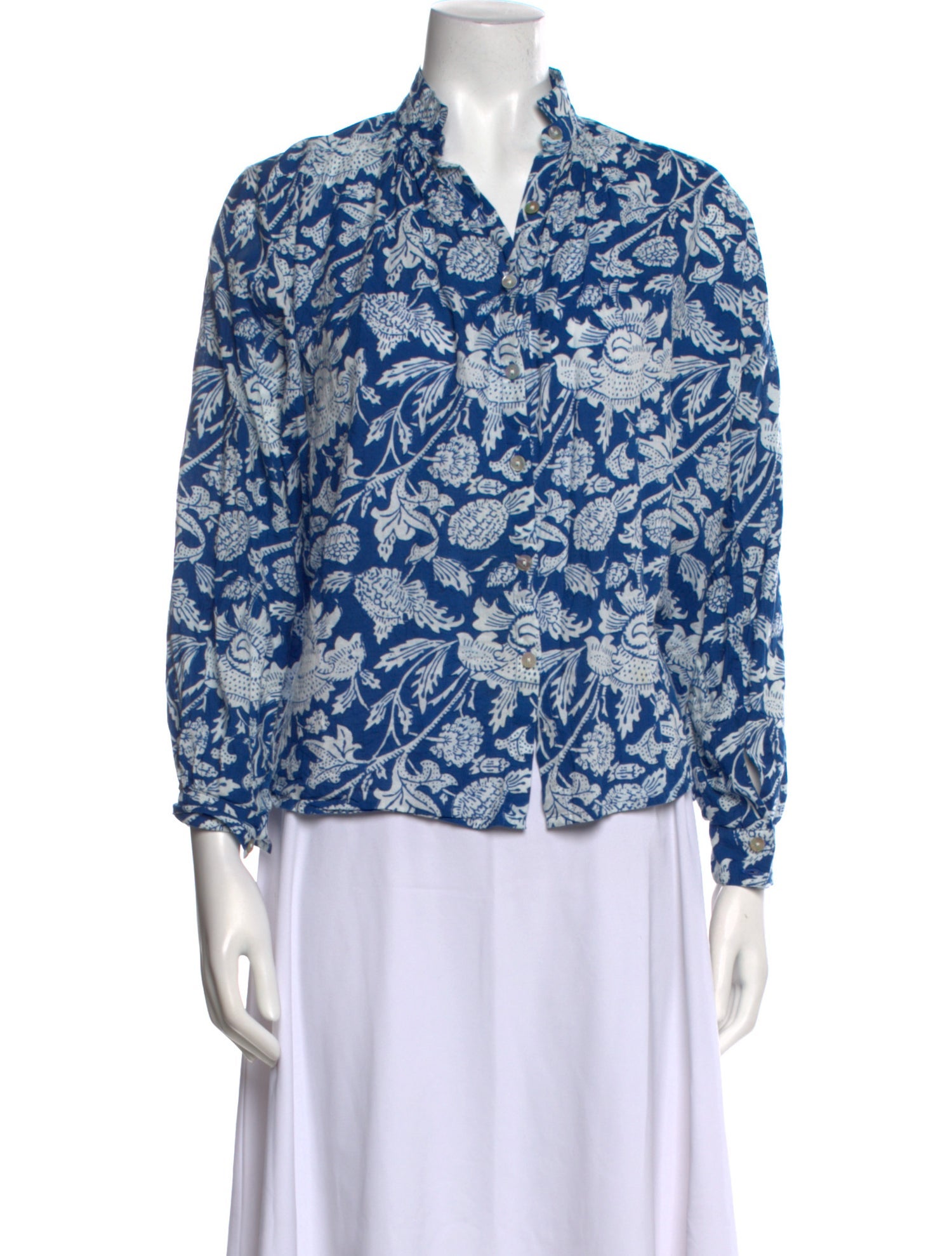 Alix of Bohemia Printed V-Neck Blouse