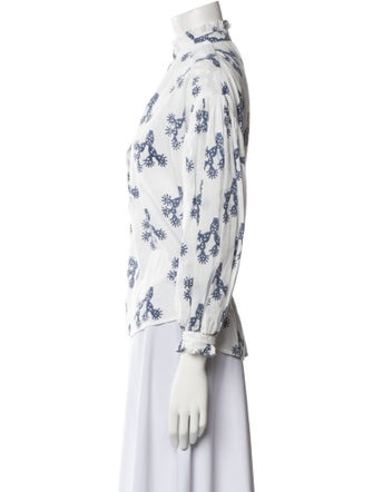 Alix of Bohemia Floral Print Mock Neck Blouse