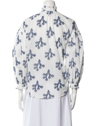 Alix of Bohemia Floral Print Mock Neck Blouse