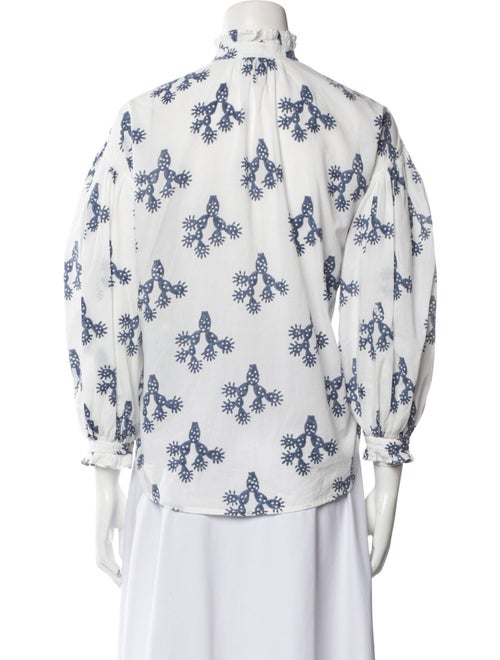 Alix of Bohemia Floral Print Mock Neck Blouse