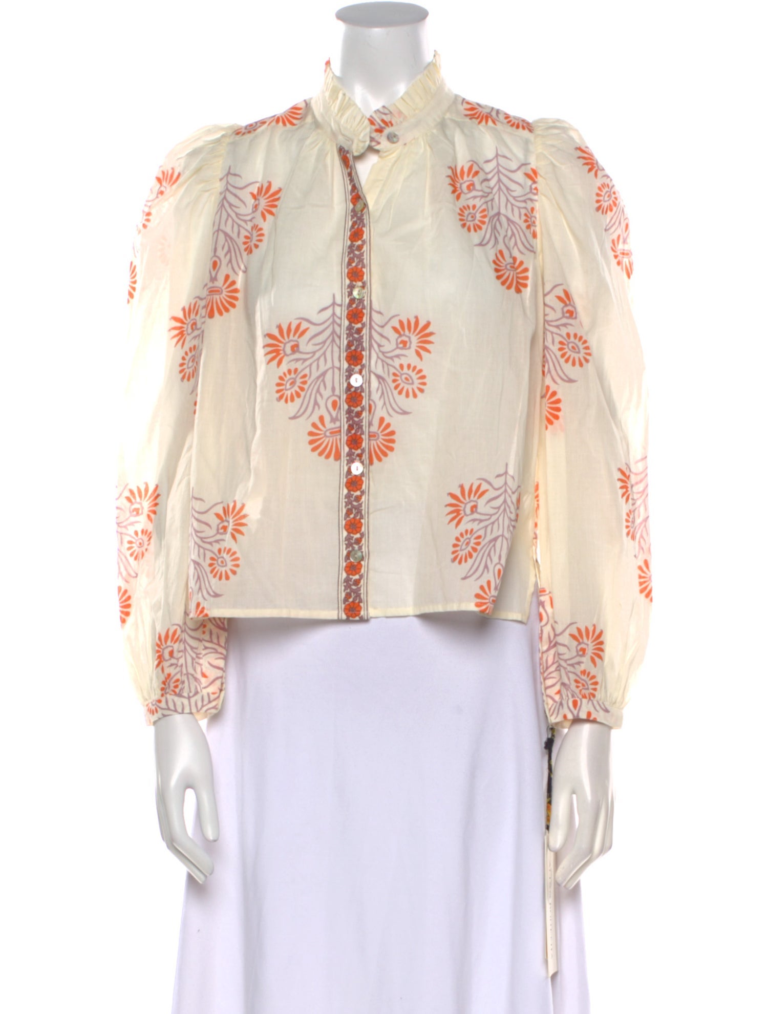 Alix of Bohemia Floral Print Mock Neck Blouse w/ Tags