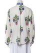Alix of Bohemia Floral Print Mock Neck Button-Up Top