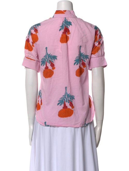 Alix of Bohemia Floral Print V-Neck Button-Up Top