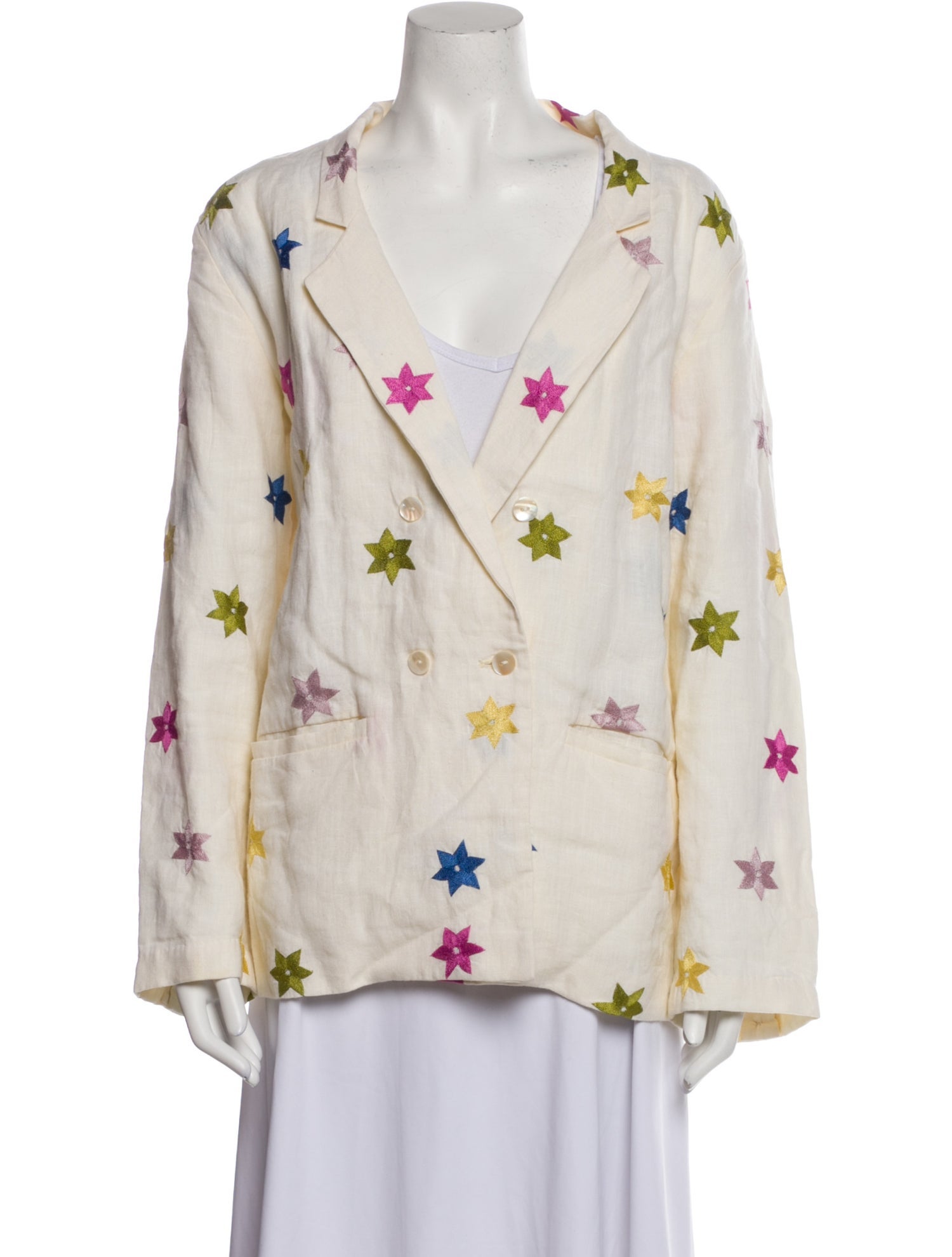 Alix of Bohemia Linen Printed Blazer