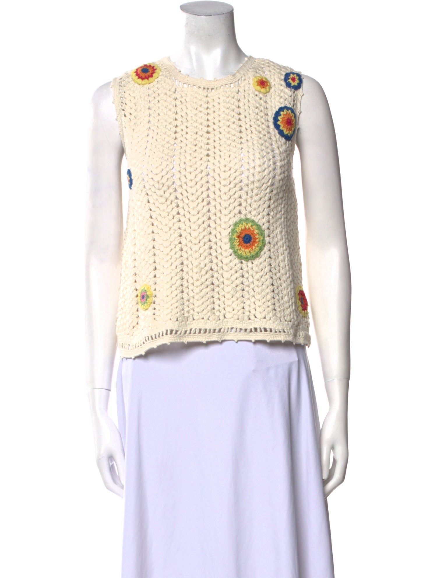 Alix of Bohemia Printed Crew Neck Crop Top w/ Tags