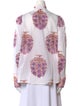 Alix of Bohemia Paisley Print Mock Neck Button-Up Top