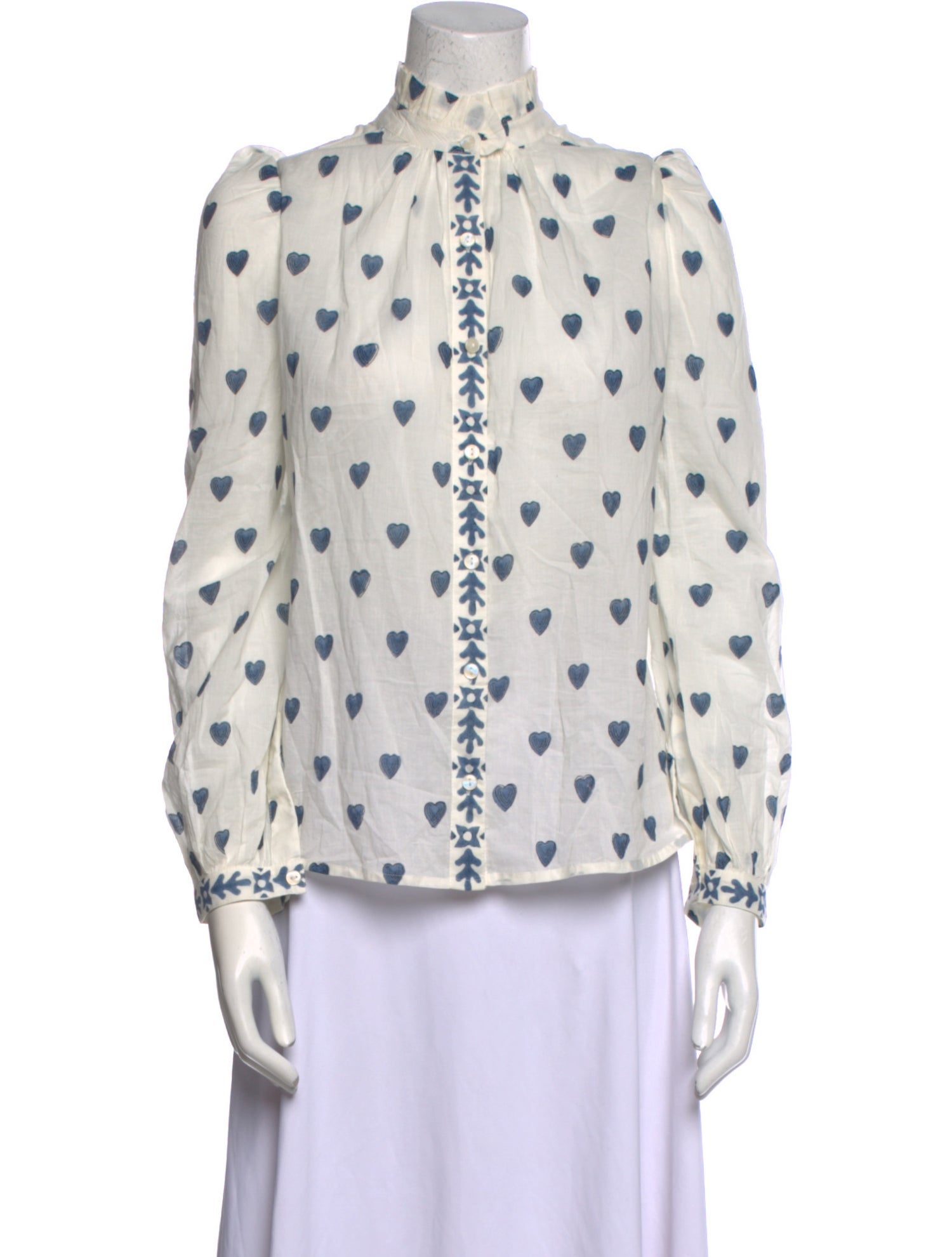 Alix of Bohemia Printed Mock Neck Blouse