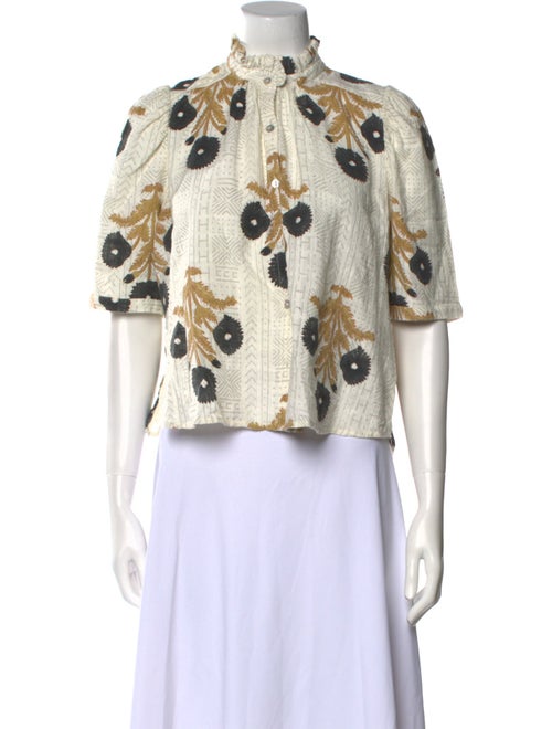 Alix of Bohemia Printed Mock Neck Blouse