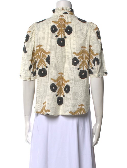 Alix of Bohemia Printed Mock Neck Blouse