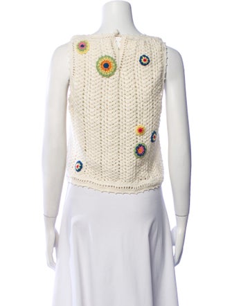 Alix of Bohemia Printed Crew Neck Crop Top