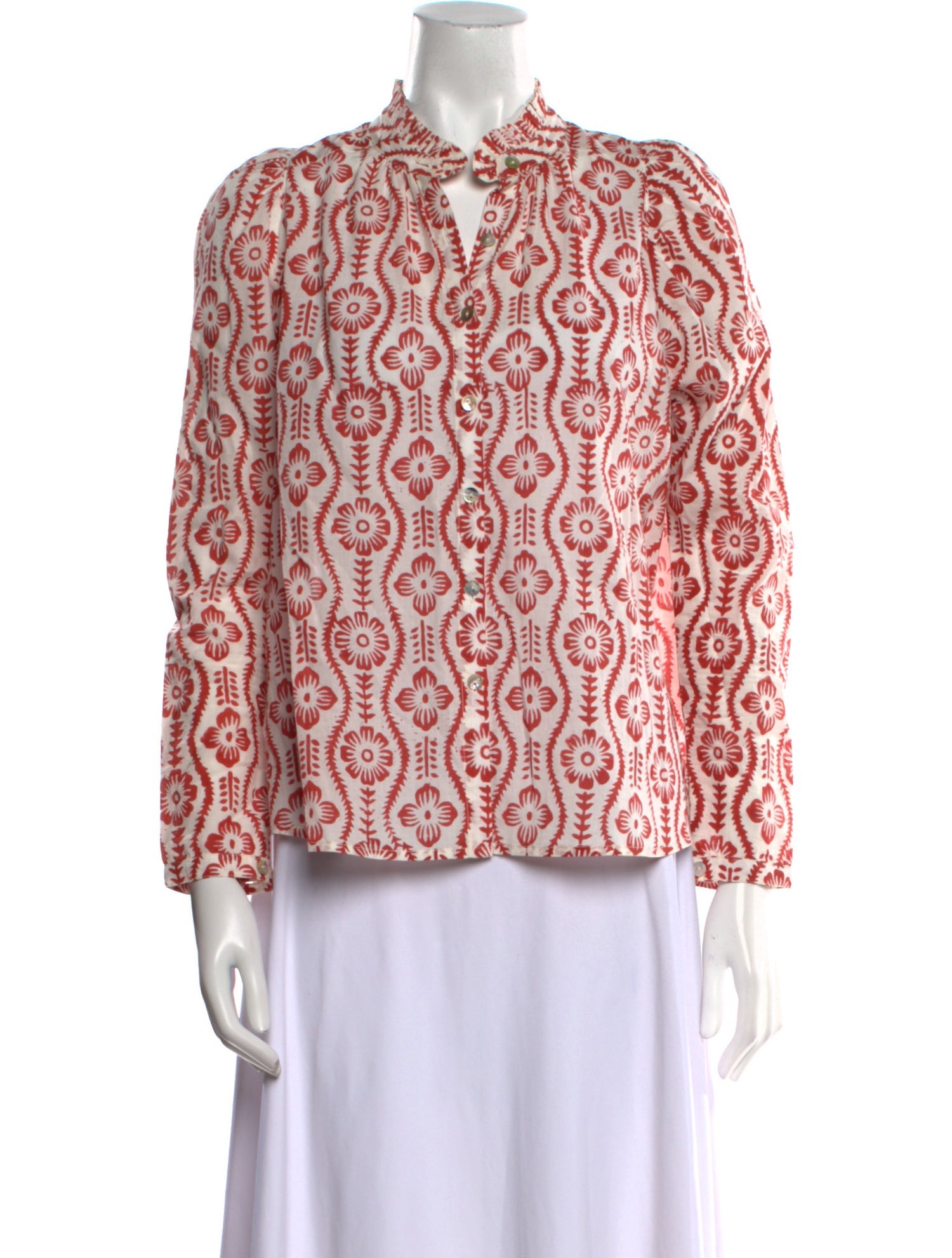Alix of Bohemia Printed Mock Neck Blouse