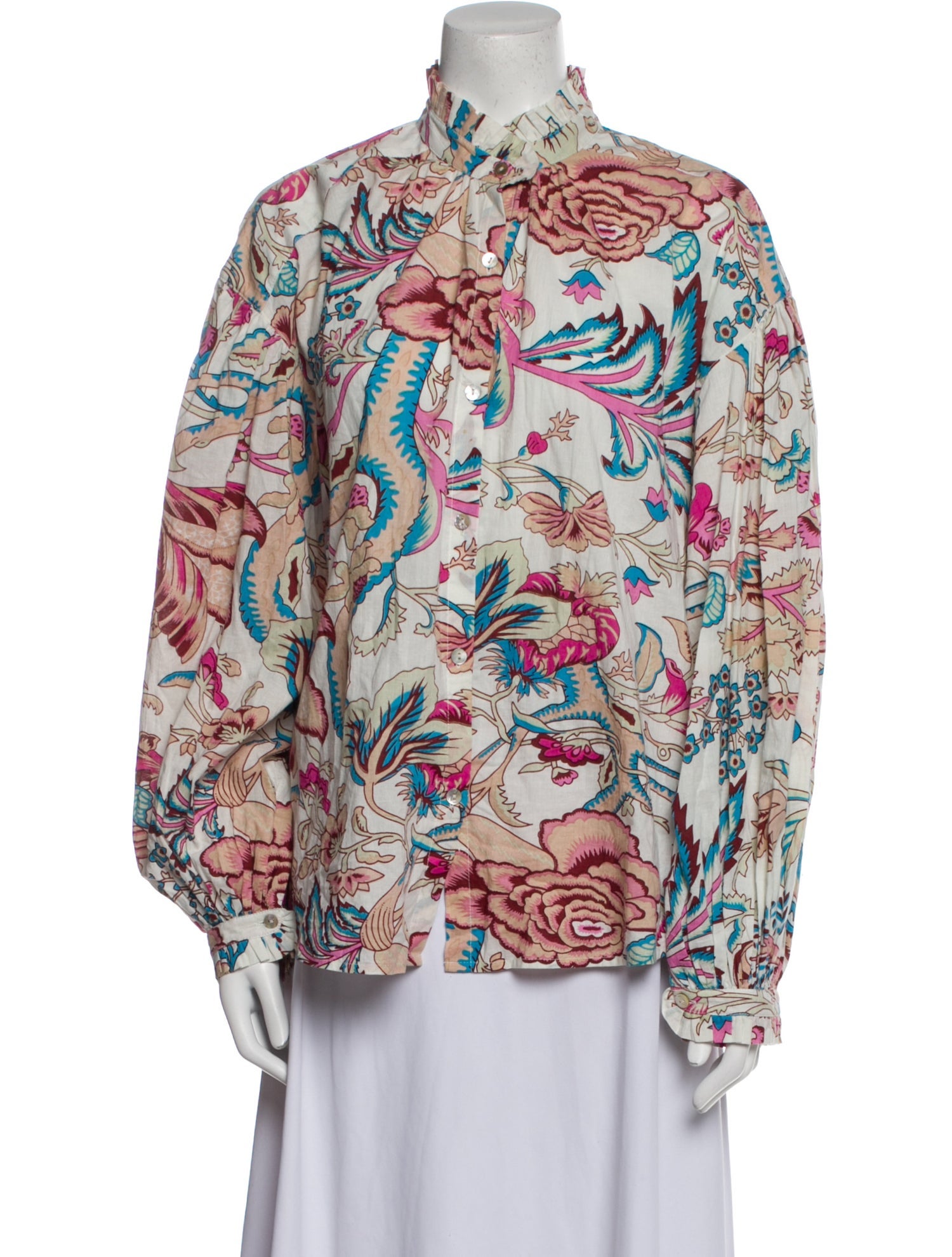Alix of Bohemia Printed Mock Neck Blouse