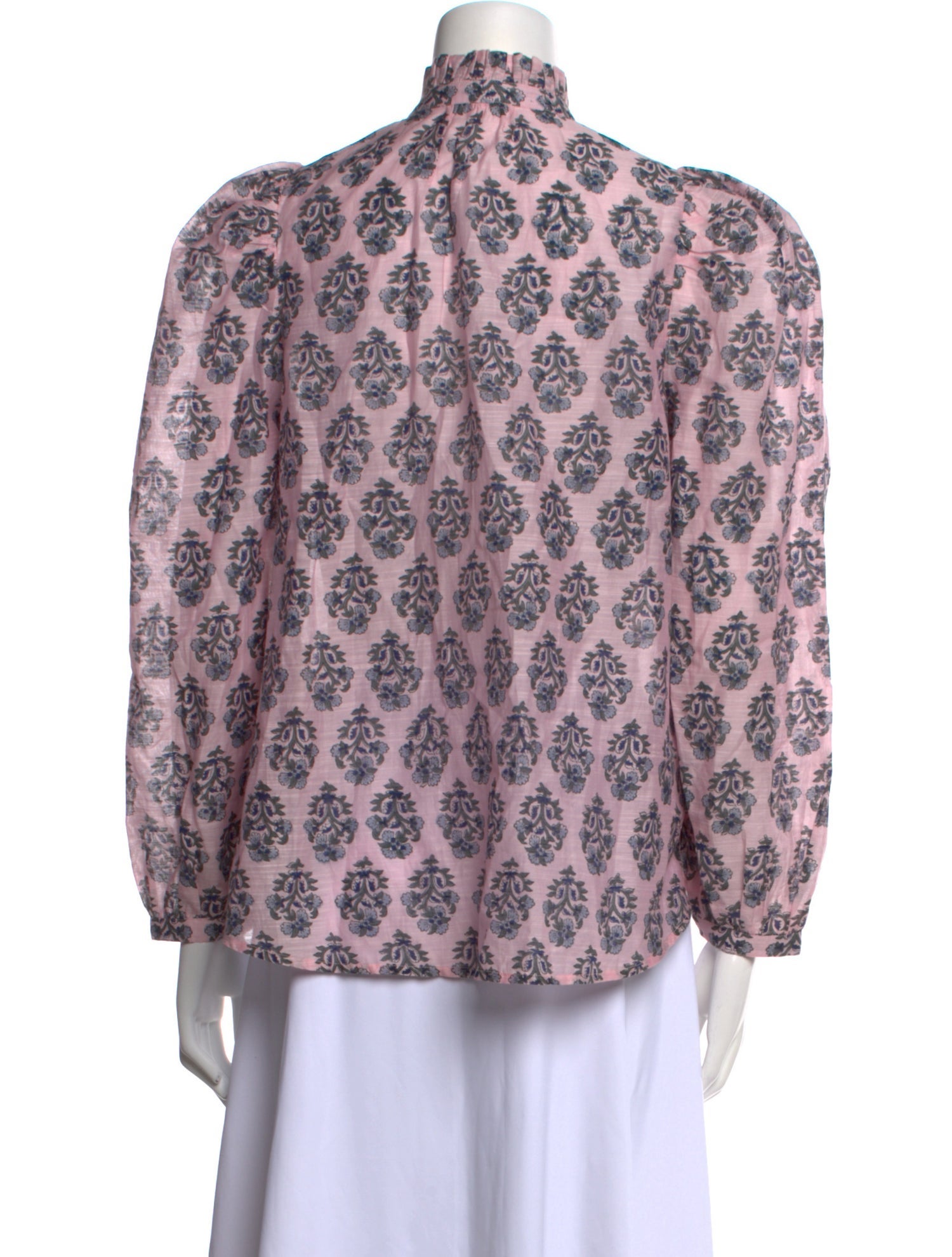 Alix of Bohemia Floral Print Mock Neck Blouse