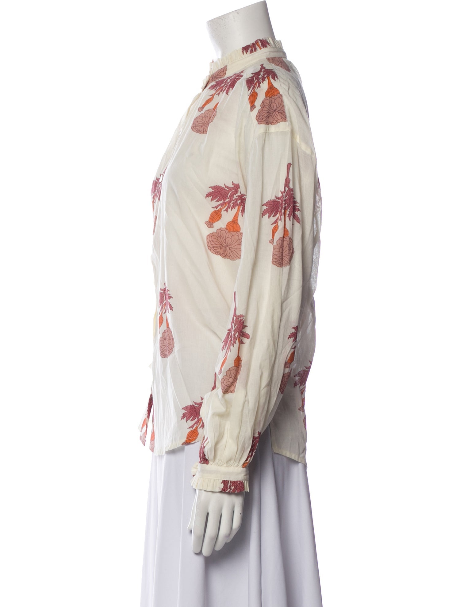 Alix of Bohemia Floral Print Mock Neck Blouse