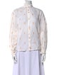 Alix of Bohemia Printed Mock Neck Button-Up Top