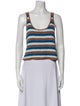Alix of Bohemia Striped Scoop Neck Crop Top