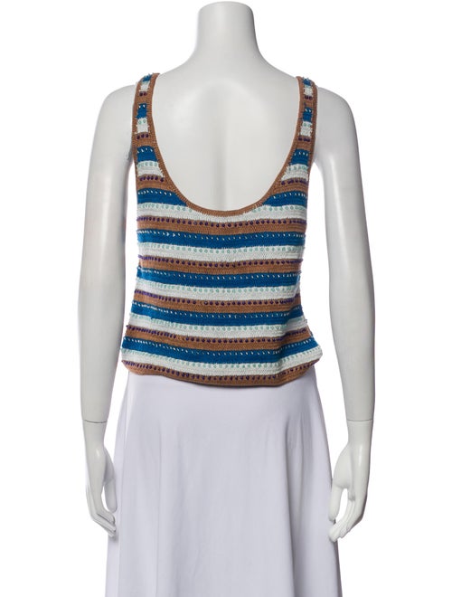 Alix of Bohemia Striped Scoop Neck Crop Top