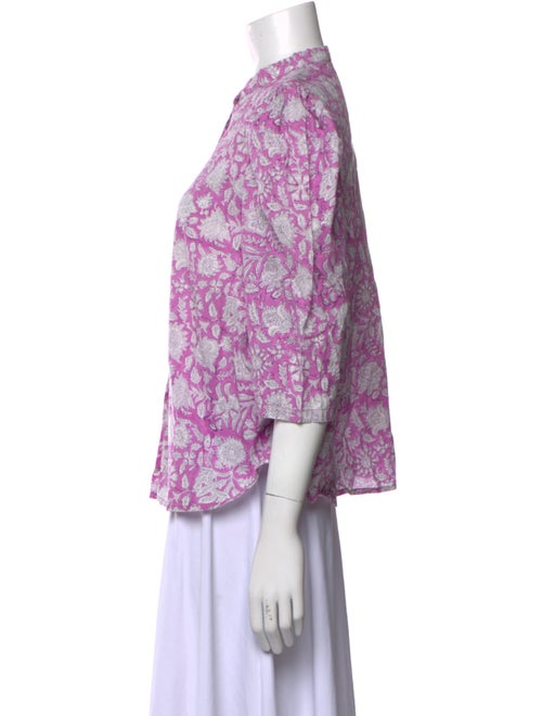 Alix of Bohemia Floral Print Mock Neck Blouse