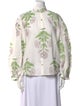 Alix of Bohemia Floral Print Mock Neck Button-Up Top