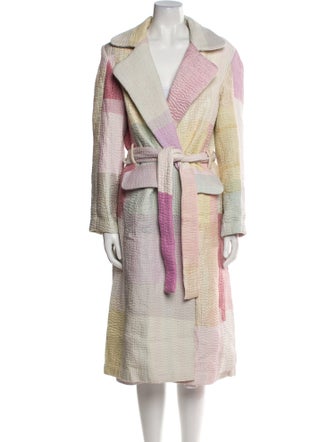 Alix of Bohemia Colorblock Pattern Trench Coat