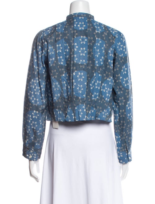 Alix of Bohemia Floral Print Mock Neck Crop Top