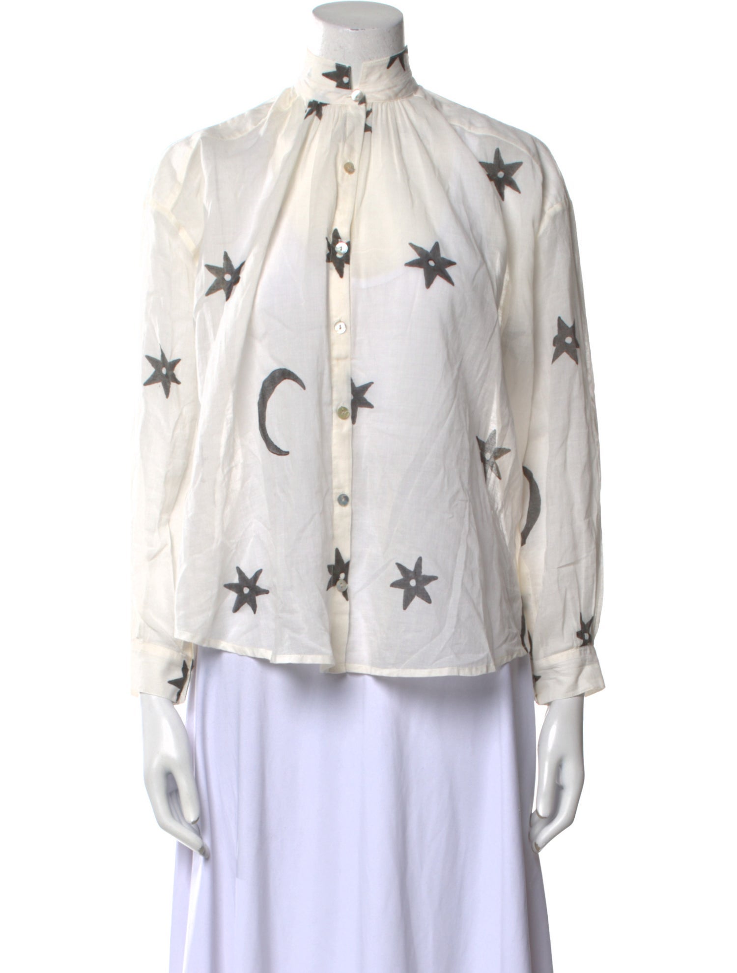 Alix of Bohemia Floral Print Mock Neck Blouse