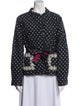 Alix of Bohemia Silk Polka Dot Print Evening Jacket