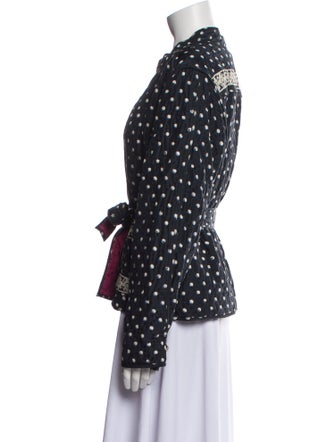 Alix of Bohemia Silk Polka Dot Print Evening Jacket