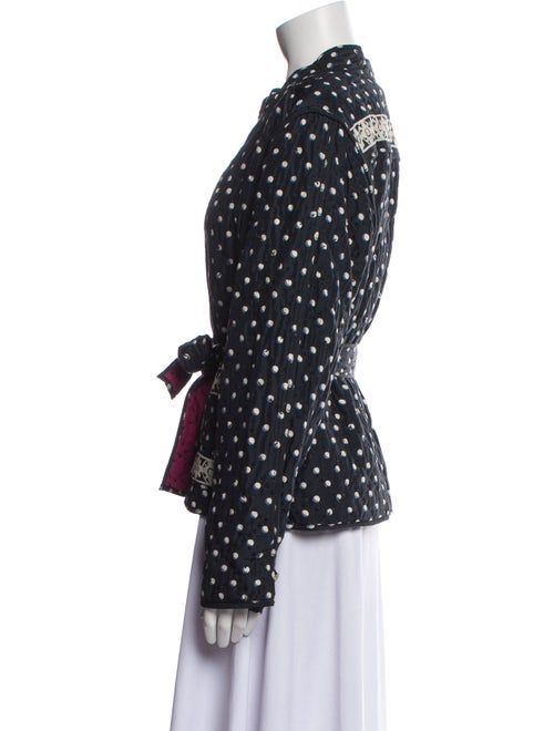 Alix of Bohemia Silk Polka Dot Print Evening Jacket