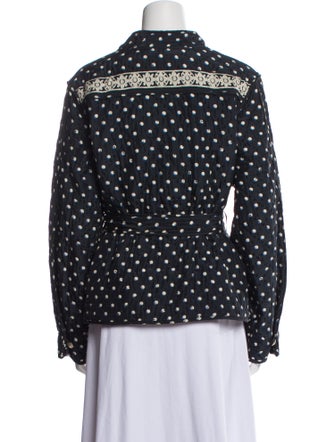 Alix of Bohemia Silk Polka Dot Print Evening Jacket