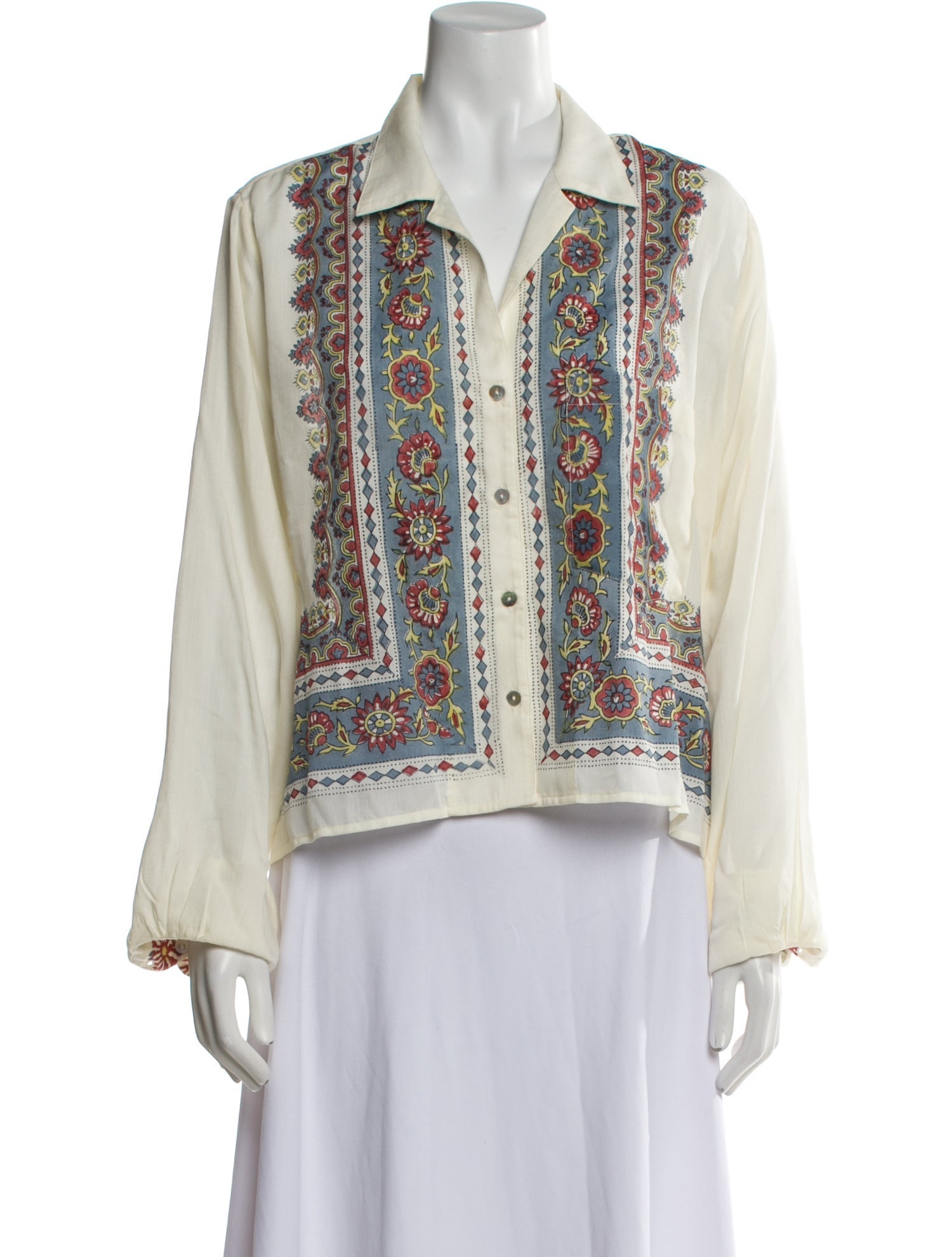 Alix of Bohemia Printed V-Neck Blouse