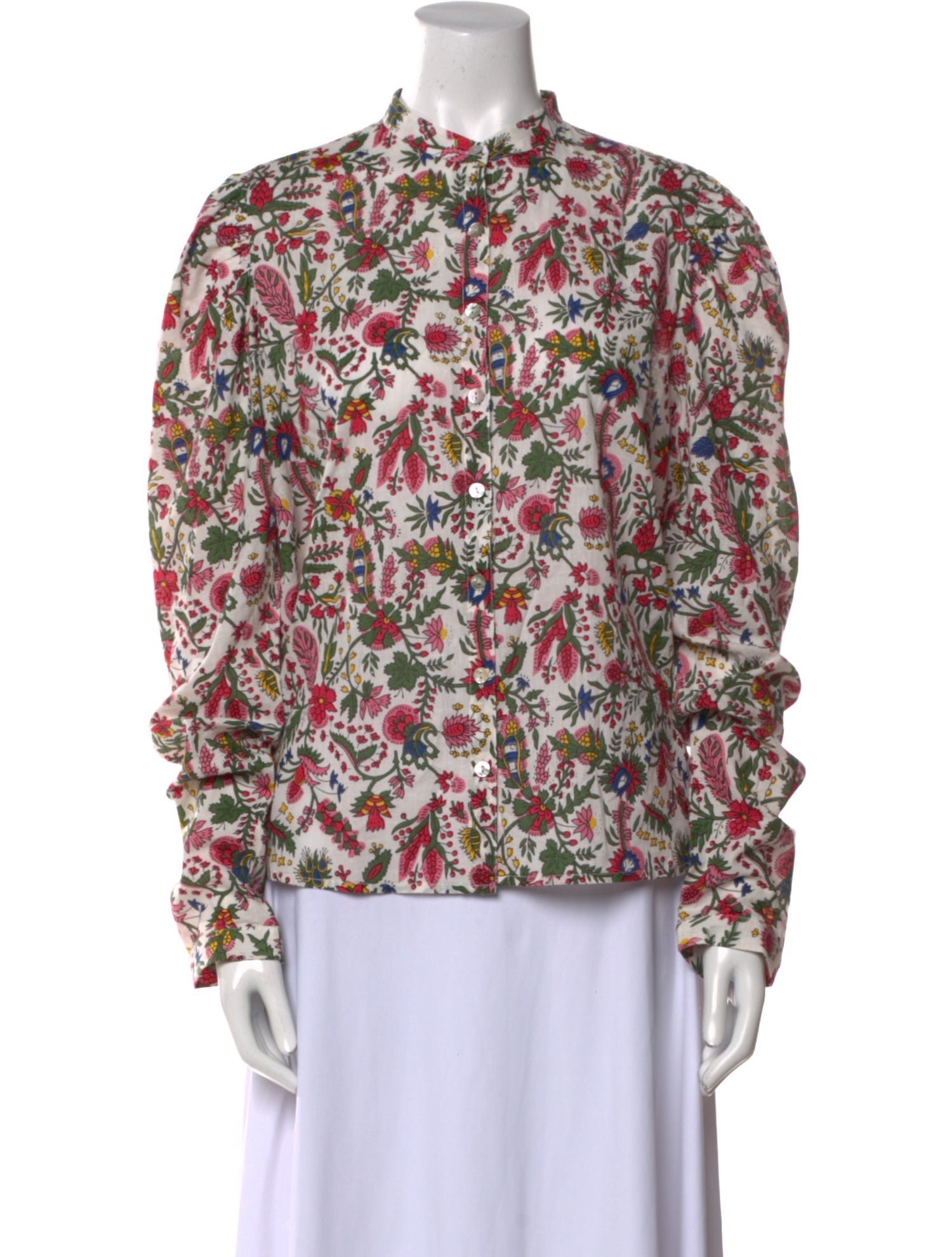 Alix of Bohemia Floral Print Mock Neck Blouse