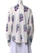 Alix of Bohemia Floral Print Mock Neck Button-Up Top