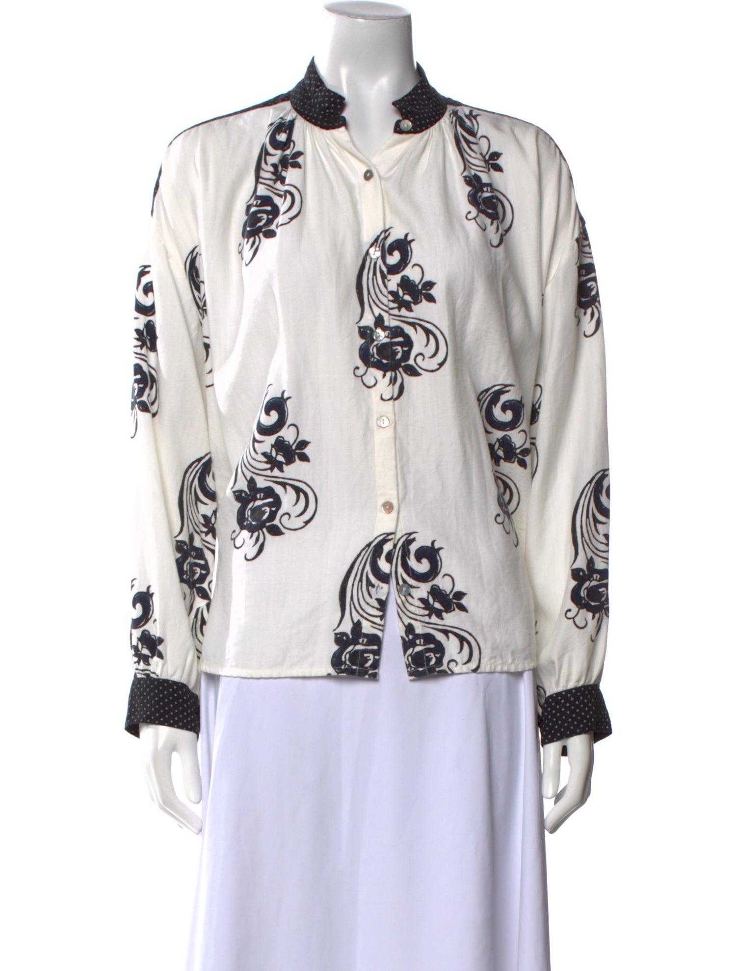 Alix of Bohemia Printed Long Sleeve Button-Up Top