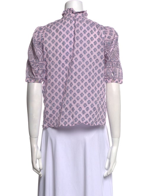 Alix of Bohemia Printed Mock Neck Crop Top