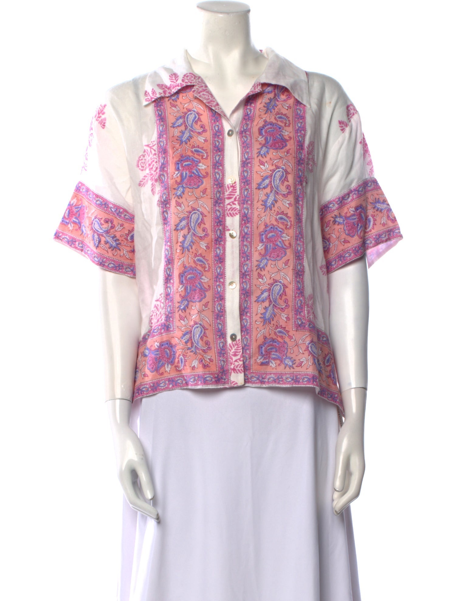 Alix of Bohemia Paisley Print V-Neck Blouse