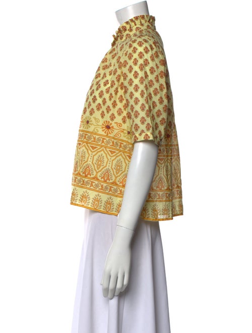 Alix of Bohemia Printed Mock Neck Crop Top