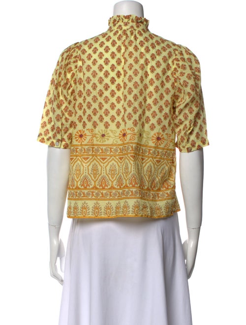 Alix of Bohemia Printed Mock Neck Crop Top