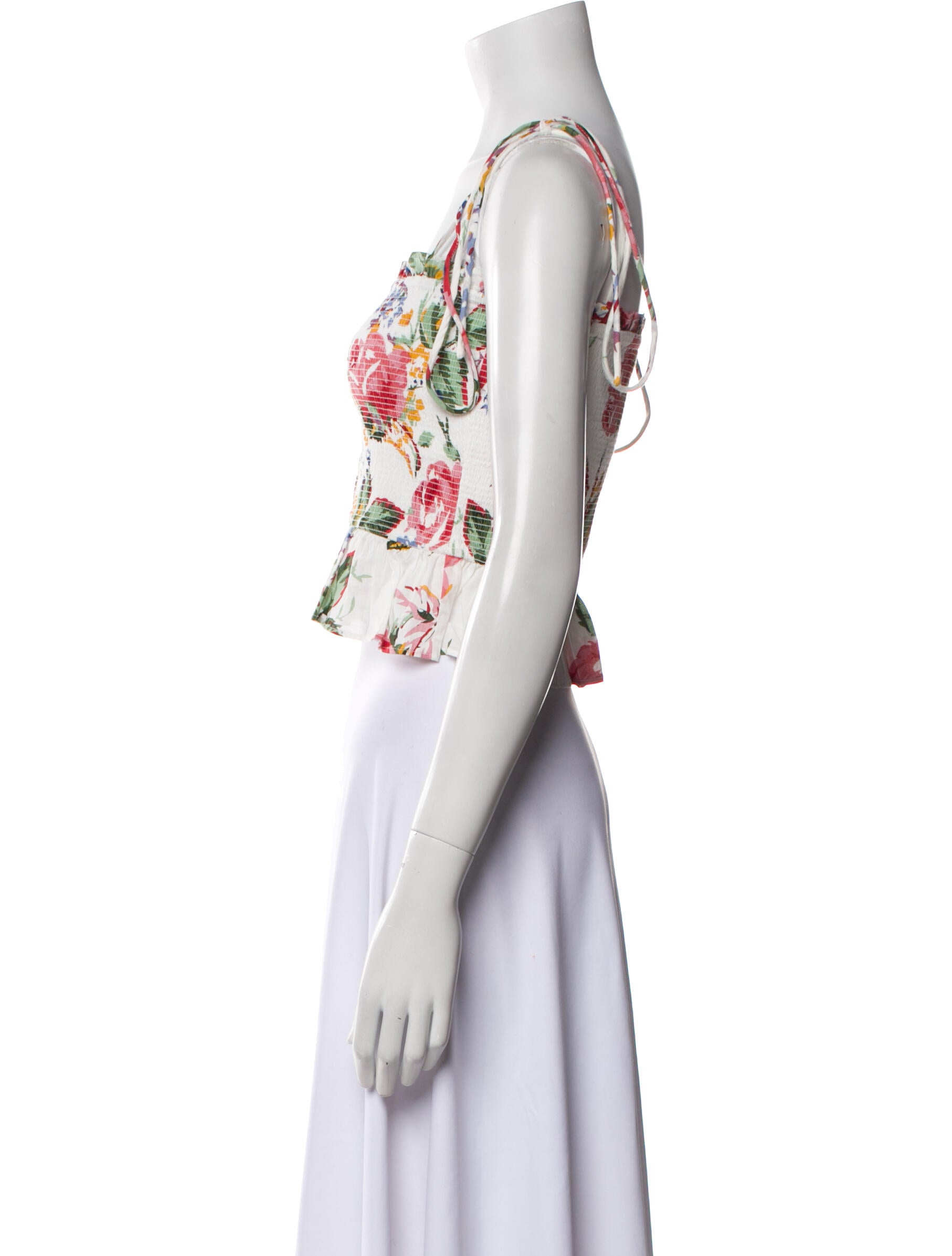 Alix of Bohemia Floral Print Square Neckline Top