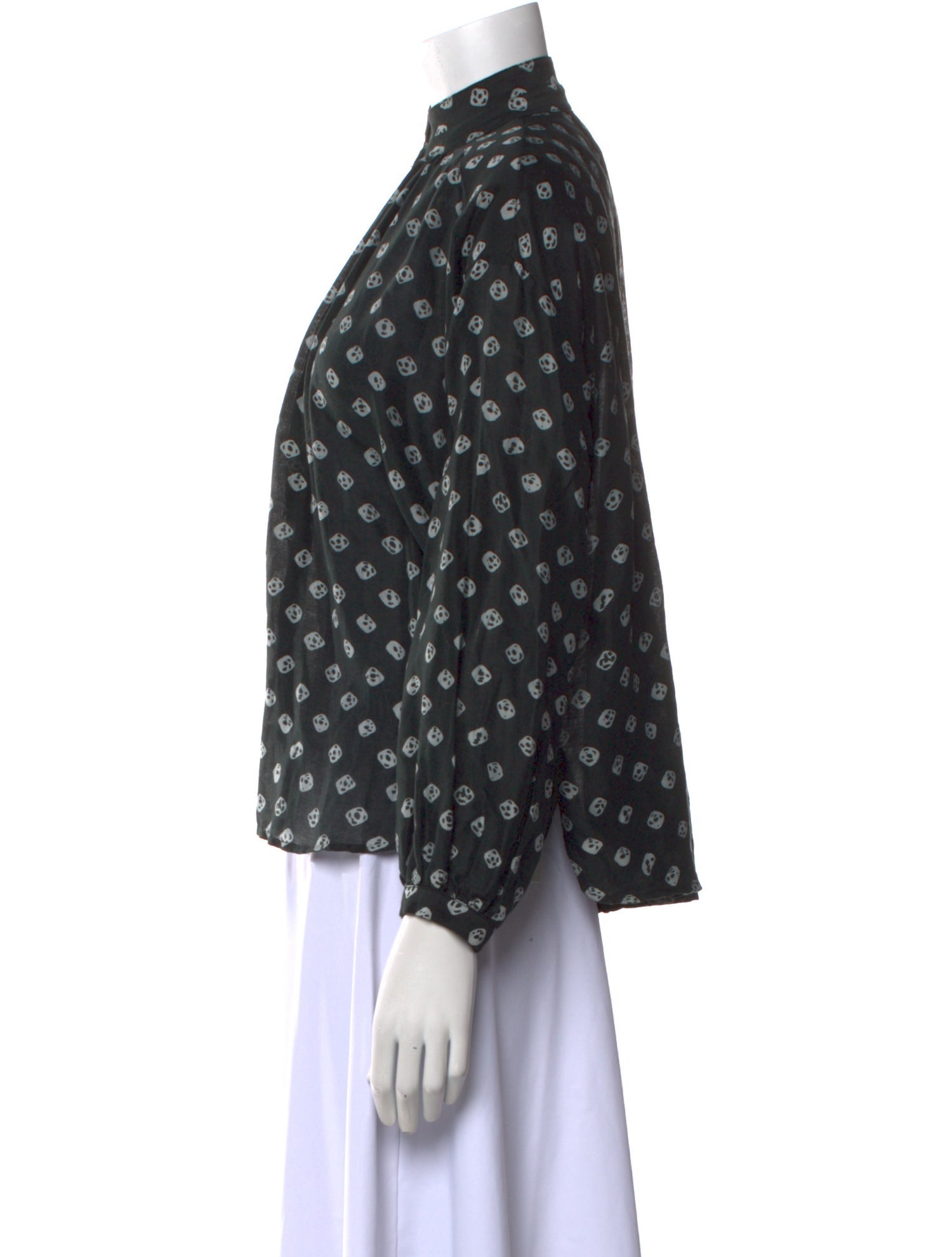 Alix of Bohemia Printed Mock Neck Blouse