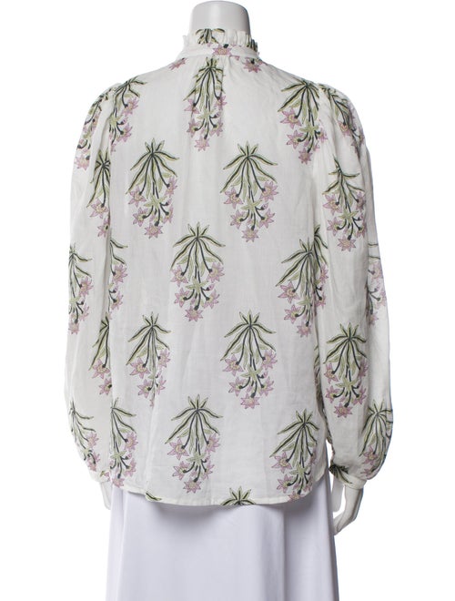 Alix of Bohemia Printed Mock Neck Button-Up Top