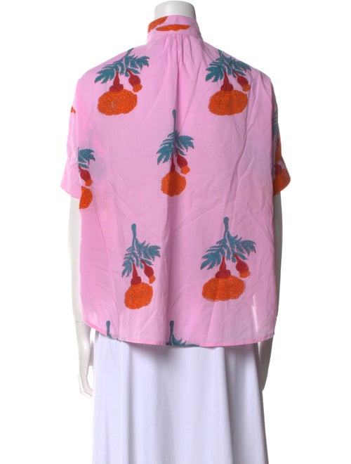 Alix of Bohemia Floral Print Mock Neck Blouse