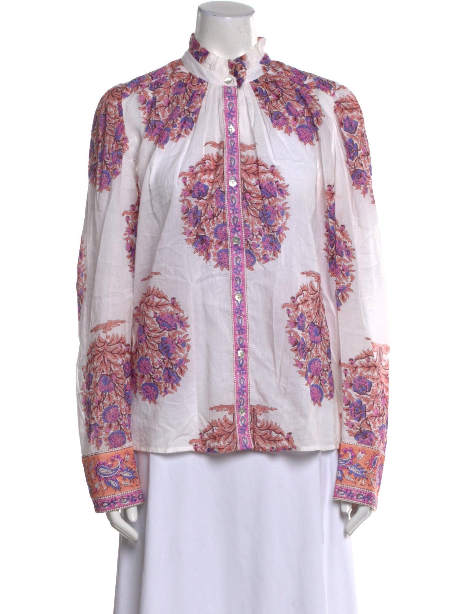 Alix of Bohemia Paisley Print Mock Neck Blouse